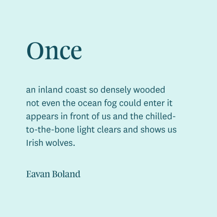 Image of poem by Eavan Boland