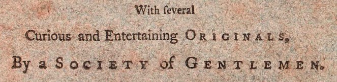 From title page of Magazine of Magazines, May 1756. NLI call no. J 05