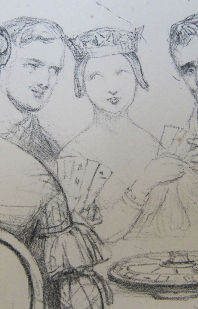 Detail from The Game of Pope Joan - Queen Victoria flirts with Prince Albert, Sketch no. 622, NLI call no. PD 4031 TX 1