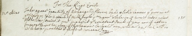 "Take a good quantity of Archangell, flowers, buds", Lady Frances Keightley, Inchiquin Papers, Ms 14786, page 32