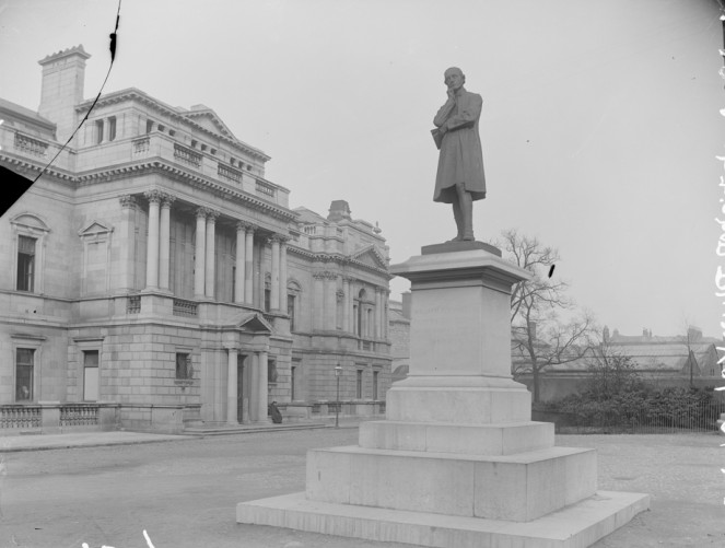 Statue of 4th Baron Plunket, father of Benjamin Plunket at Kildare Place, Dublin (NLI Lawrence Royal Collection 7309)