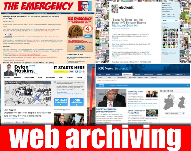 Snapshots in time from the 96 sites in our General Election 2011 Web Archiving Project