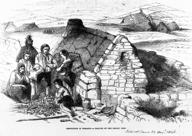 Destitution in Ireland from the London Pictorial Times, 22 August 1846. NLI ref. HP (1846) 2