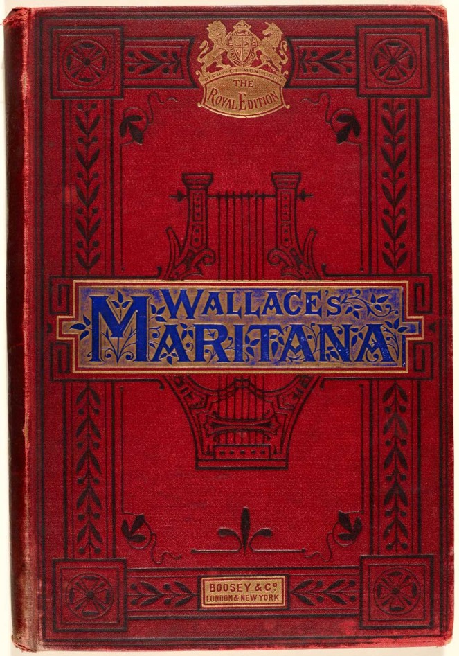 From our Music Collection, the beautiful cover of Maritana by William Vincent Wallace, 1880s. NLI ref. MU-vb-3