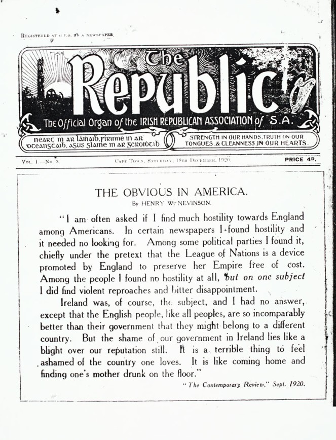 The Republic from Saturday, 18 December 1920