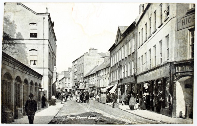 Shop Street in Galway - plus ça change, plus c’est la même chose? (Lawrence Postcard Series)