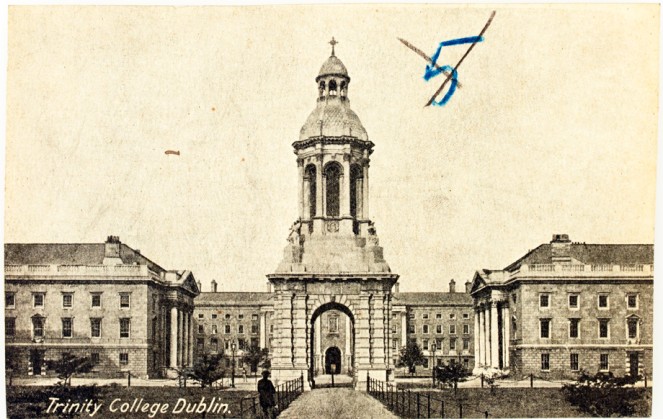 The Campanile at Trinity College Dublin, long before the M.Phil in Public History and Cultural Heritage was a twinkle in anyone's eye. (Lawrence Postcard Series)