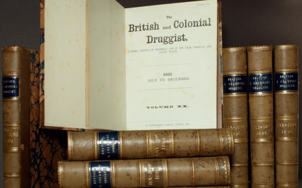 The British and Colonial Druggist, January 1889 to December 1892, in all its beautifully bound glory... NLI Ref. 1K 2182